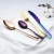 Import Colorful Rainbow Cutlery Sets Stainless Steel Fork Spoon Knife Modern Flatware Set from China