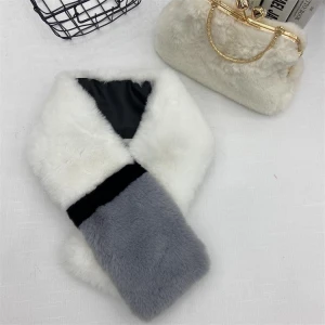 Comfortable and warm artificial fox rabbit fur scarf for women wholesale winter