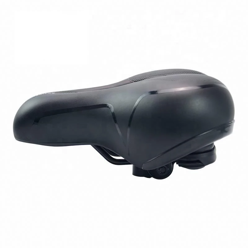Comfortable Bike Seat Wide Bicycle Saddle Memory Foam Padded Soft Bike Cushion with Dual Absorbing Shock Rubber Balls