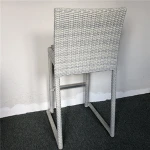 Commercial furniture bar furniture combination of rattan and leather bar chair modern