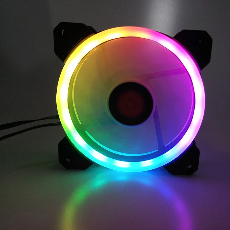 Computer Case PC Cooling Fan RGB Adjust LED 120mm Quiet IR Remote New Computer Cooler Cooling RGB Case Fan For CPU