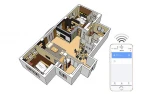 control wireless scenes  wifi wireless touch panel LED light smart dimmer wall switch