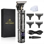 Cordless Rechargeable LCD Professional Hair Clippers Trimmer Hair Meteal Low Nosie Baby hair Trimmer New  BOOGUHM