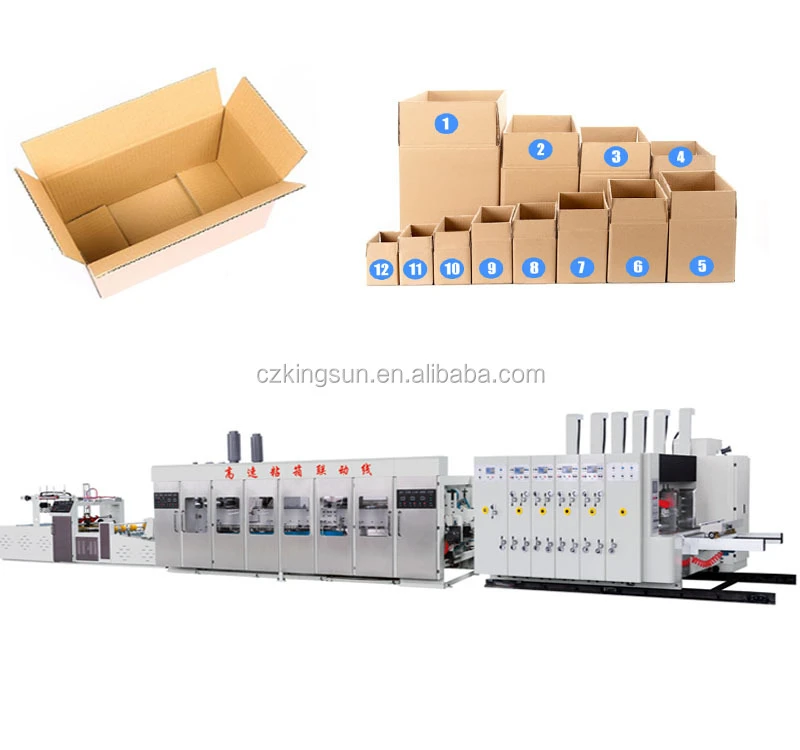 corrugated cardboard flexo ink printer rubber roller slotter and rotary die cutter machine for corrugated box