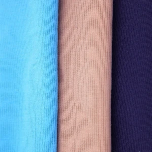 COTTON95 ELASTIC 5 knitted  stretch 1x1  RIB fabric210gsm for vest sportswear