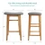 Counter Stool Height Bar Stool Chair - Backless 24&quot; Gray Saddle Seat Stool, Solid Bamboo Furniture