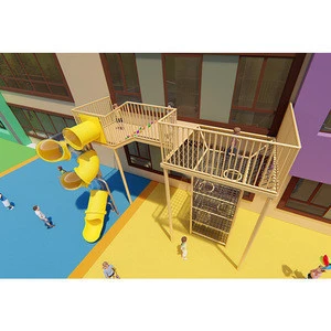 COWBOY Tube Slide Custom Playground Slides For Preschool Outdoor Kids Play Area Wood Playground