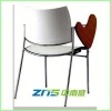 Cushion seating conference chair with writing tablet