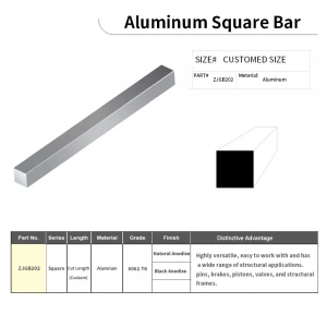 custom 6061 t6 aircraft grade solid Square aluminum bar aluminum profile for construction building