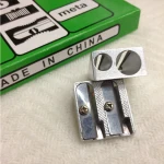 custom Aluminum alloy Double hole metal pencil sharpener