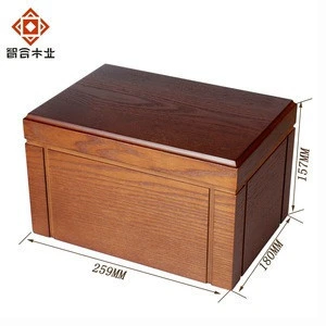 Custom Ash Wood Grain Eco Friendly Paint Wooden Cremation Urn