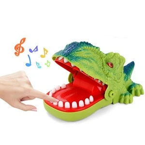 Custom Biting Finger Cartoon Dinosaur Funny Musical Baby Educational Kids Toys