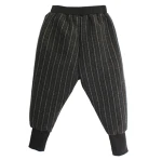 Custom Cheap 100% Cotton Soft Fleece White Black Stirpes 1-12 Years Baby Kids Harem Pants