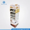 Custom Corrugated Paper Floor Display Stand For Salmon Cheese Roll