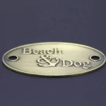 Custom Embossed Metal Labels 3D Bronze Craft Badge Emblem Zinc Alloy Brass Nameplate
