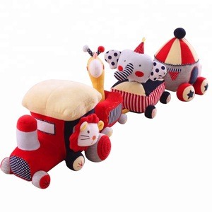 Custom Innovative Product Cartoon Elephant Train Plush Kids Toys
