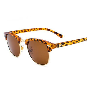 Custom Logo Polarized Classic Leopard Mirror Frame 17 Colors Shade Sun Glasses Sunglasses