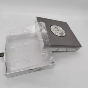 Custom Logo Printing Marble Empty Chocolate Packaging Box with Plastic Inner Tray