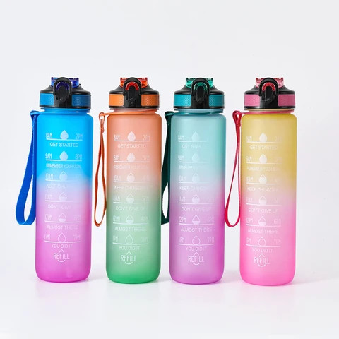 Buy Custom Logo Workout Sport 1l Tritan Motivational Plastic Water