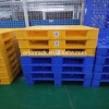 Custom size 800x1200 flat double sided type yellow plastic pallet for the industry