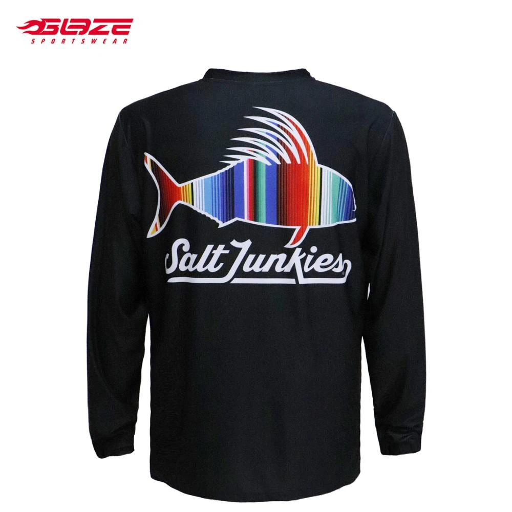 Custom Sublimated Blank Long Sleeve Design Your Own Tournament Fishing Jersey