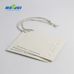 Custom thick cardboard clothing hang tags, swing tags for garment