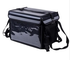 Custom Waterproof Aluminium Heated Cooler Bag Large Food Thermal Pizza Bicycle Delivery Bags Insulated Box Motorcycle