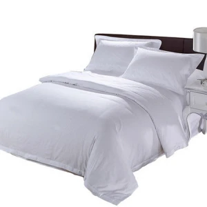 Custom White Stripe100% cotton luxury bedding set hotel bed sheet set duvet cover