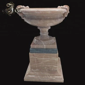 Customized Decorative Stone Flower Pot Marble Planter Vase