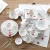 Import customized elegance fine porcelain heart shape ceramic wedding dinner set bone china from Pakistan