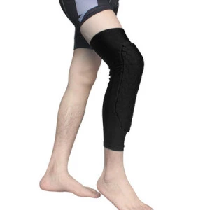 Customized EVA Cellular Knee Compression Pads Honeycomb Long Leg Sleeve Brace Protection for Basketball Football Volleyball