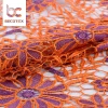 Customized new style colorful garment thin tweed lace embroidery fabric