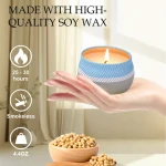 Customized Soy Wax Candles With Private Label Boho Candle Jars Tin Homemed Can Smokeless National Style Tin Can Candle
