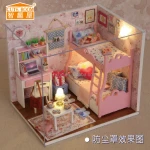 CUTE ROOM wholesale girls love diy dollhouse miniature wood toy