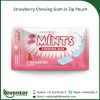 Delicious Tasty Strawberry Chewing Gum in Zip Pouch