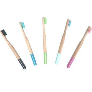 dental oral care organic bamboo toothbrush with recycled cardboard packaging