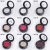 Import DHL Free shipping Miss Rose Brand Glitters Single Eyeshadow Glitter Eye Shadow Palette 24 Colors Eye Shadow from China
