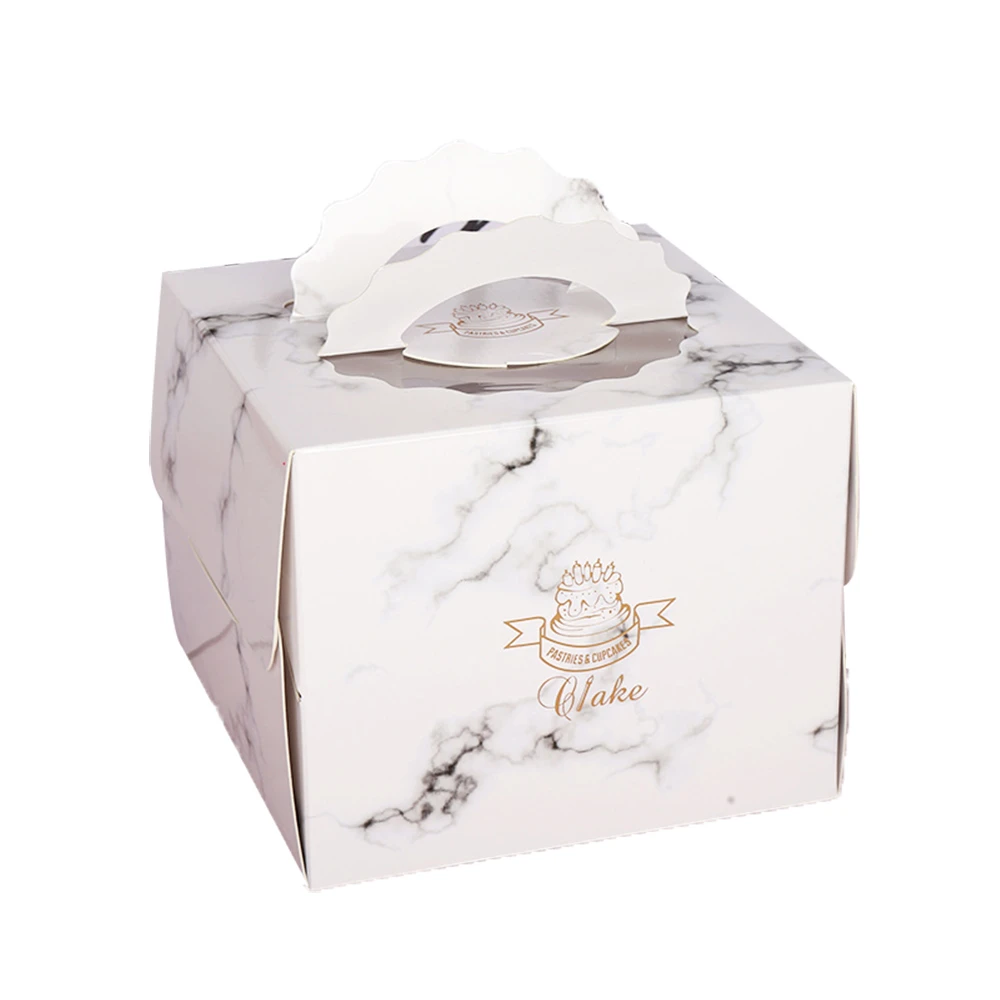 Disposable Paper Packaging Cardboard Cake Box Birthday Cakes with Window