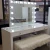 Import Docarelife MDF Wooden Home Furniture Girls Makeup Glass Dressing Table Vanity Set with Lighted Mirror from China