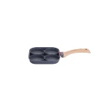 Double Bbq Cheaper Aluminum Die Cast Non-stick Square Side Frying Grill Pan