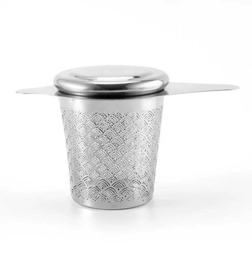 Double Handle Filter Tea Leaves Stainless Steel Mesh Tea Strainer Infuser