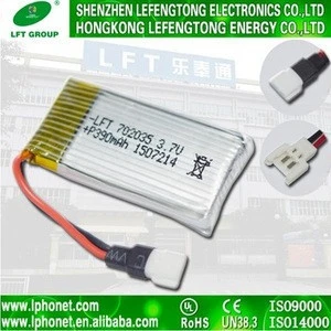 double Safety stability 3.7V 350mah 390mah li-polymer battery 702035 lithium battery for rc helicopter