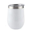 Double Walled Insulated 12Oz Stainless Steel  Wine Tumblers Cup With Lid And Straw