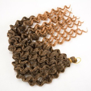 Dream Ice&#39;s High Temperature Fiber Synthetic Hair Extensions Tight Deep Curly Hair Bulk Wavy Crochet Pre Braided Hair Extension