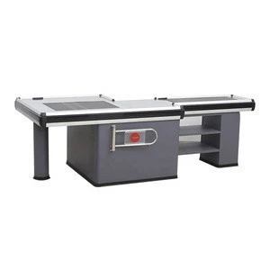 Durable in use fashion look modern retail checkout counters silver checkout counter front desk