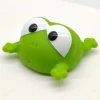 EASY CLEANED Flat Green Frog for Baby Bath Toys Playing Soft Rubber Floating Sprinklers Animal Bath Toys
