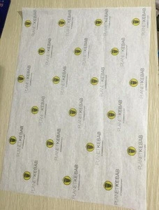 eco-friendly custom printed greaseproof burger food sandwich wrapping paper