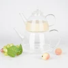 Eco-friendly glass warmer pot contemporary set  teapots wholesale with handle