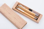 Eco-friendly Stylus Ballpoint Pen Made Of Bamboo Metal Clip With Wooden Pen Case