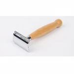 Eco Gift Box Packing Wet Shaving Safety Blade Razor Shaver Wooden Handle Barber Mens Manual Beard Hair Care Tool